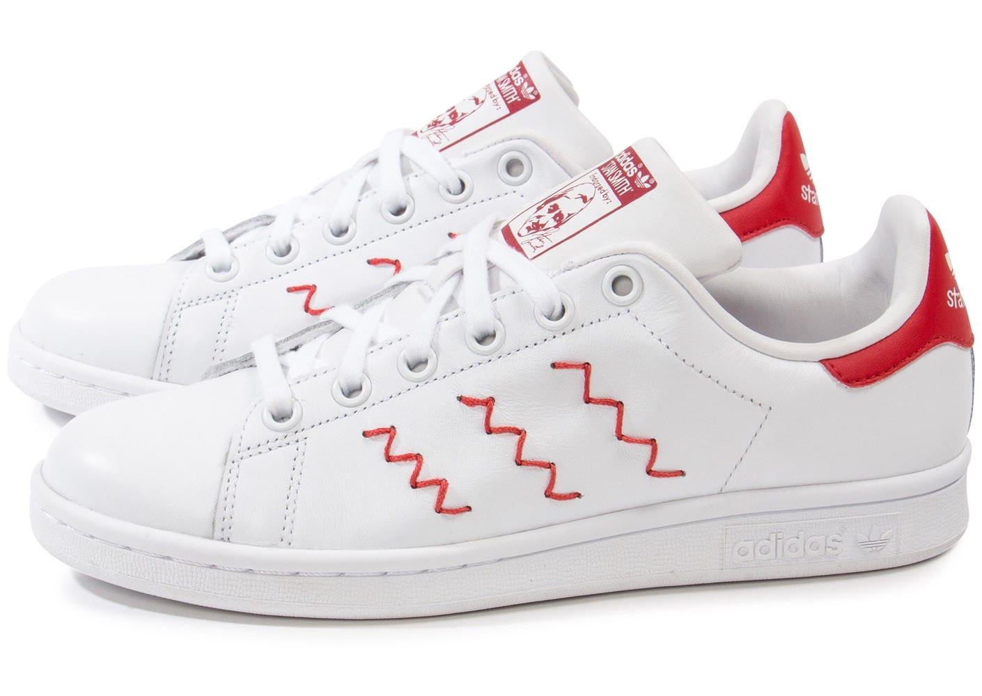 adidas stan smith zig zag rouge